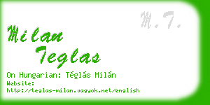 milan teglas business card