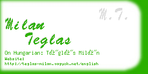 milan teglas business card